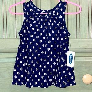 Old Navy Navy Pattern Swing Top